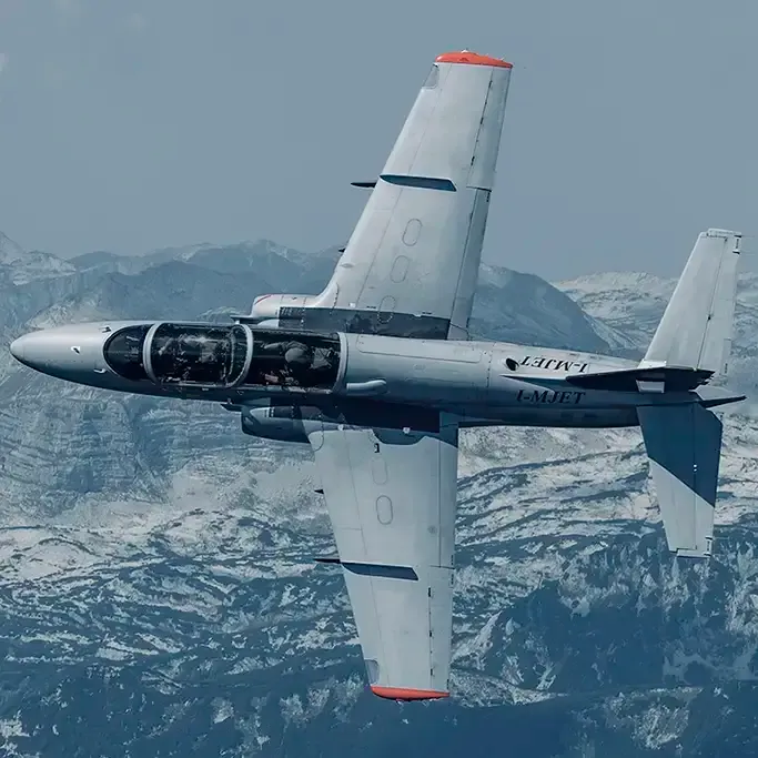 Jet fighter in the air