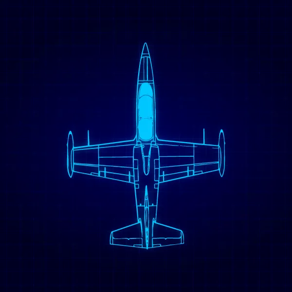 Blueprint of jet L39