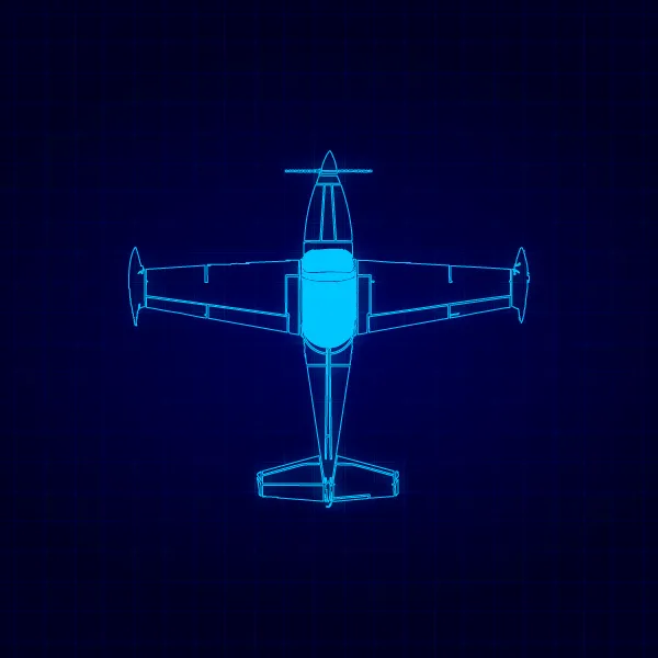 Blueprint of plane SF260TC